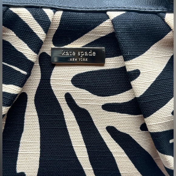 Kate♠️ Spade Bags | Kate ♠️Spade Zebra Print Canvas Crossbody/Satchel - Picture 3 of 16